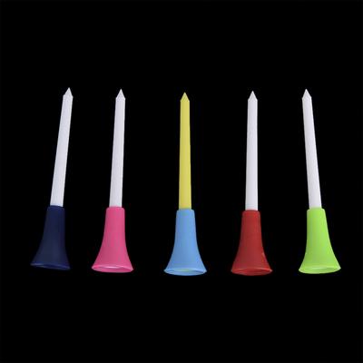 30 Stück Mehrfarbige Kunststoff Golf Tees 83mm Langlebiges Gummi Gepolstertes Oberteil Golf Tee
