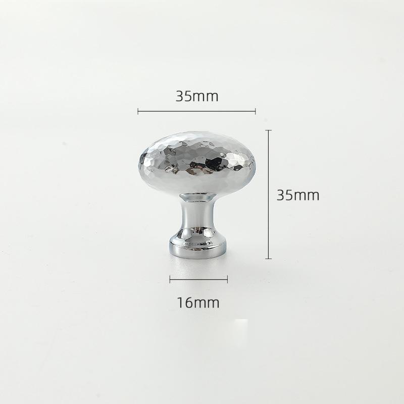 Brass Silver Ball Furniture Pull Handles Hand-Forged Hammer Cabinet Handles Door Drawer Knob Kitchen Wardrobe Cupboard Pulls