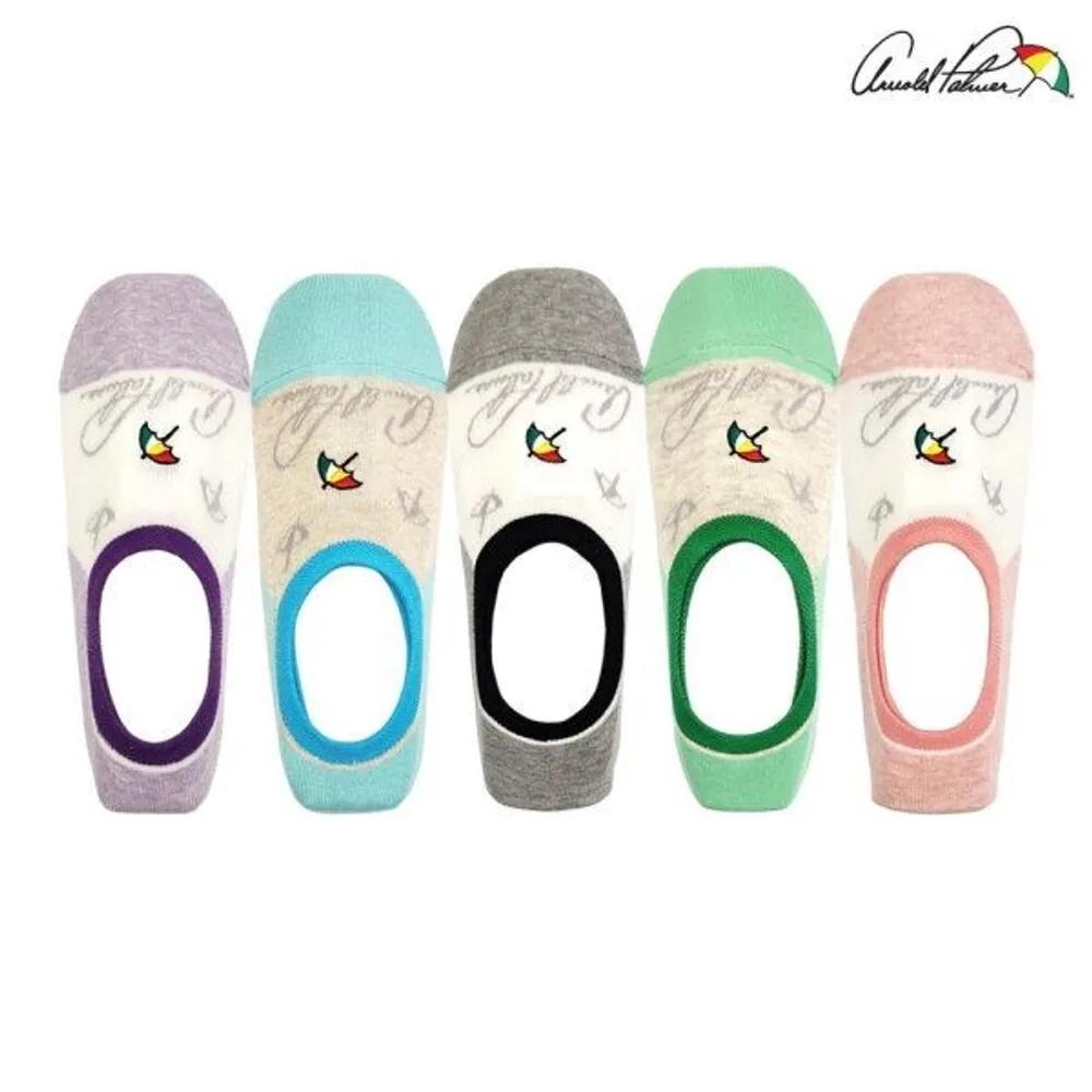 [Arnold Palmer] Women s Non-Slip Non-Slip No-Slip Socks Set of 5 AP (Logo) - 5-Pair Set