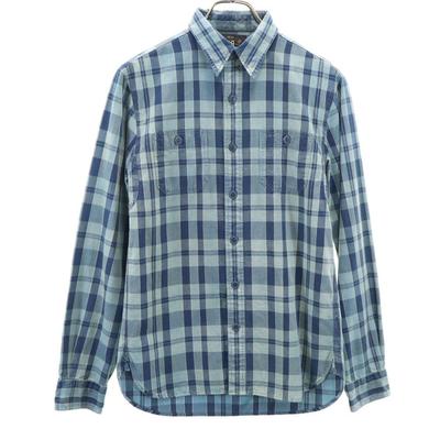 RRL Camisa de cuadros de manga larga XS Marino otro Ralph Lauren Ralph Lauren Hombre Usado