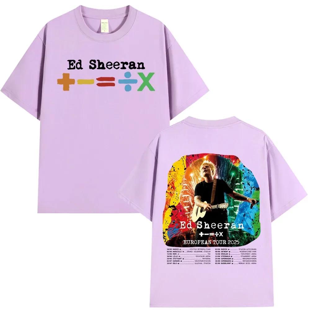 Ed Sheeran European Tour 2025 T Shirts Unisex Unisex Clothing Summer Cotton Casual Short Sleeve Tshirt Fashion Oversized Tee Shirt