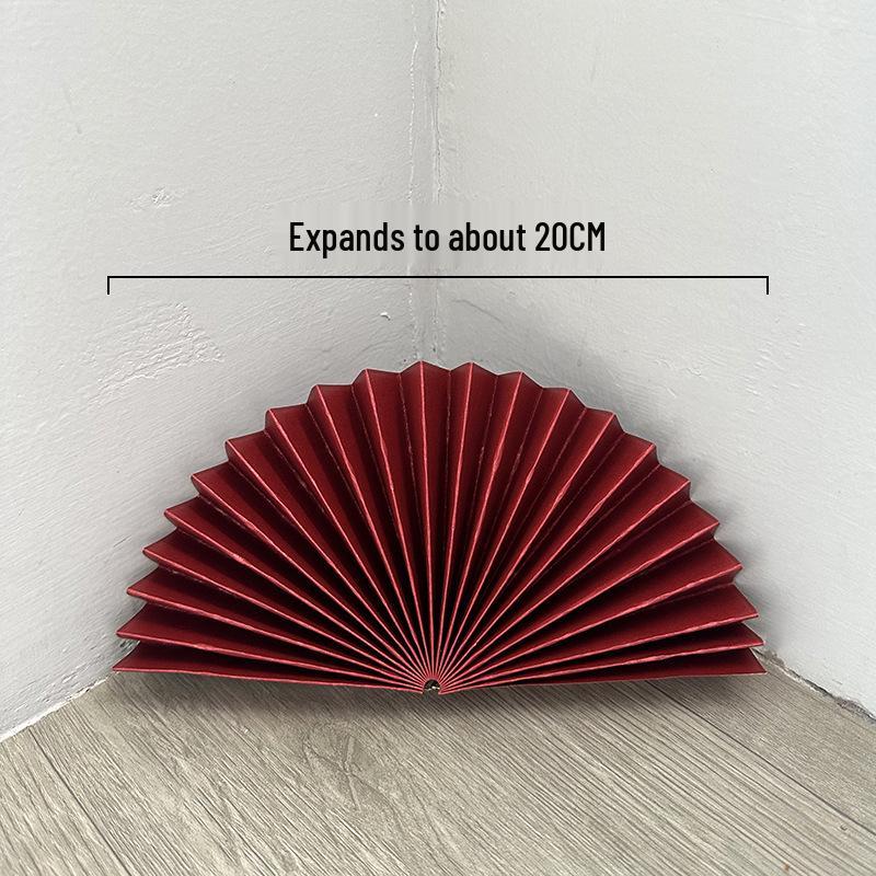 Roter halbkreisförmiger Bambuspapierfächer für Hochzeits- und Eventdekoration