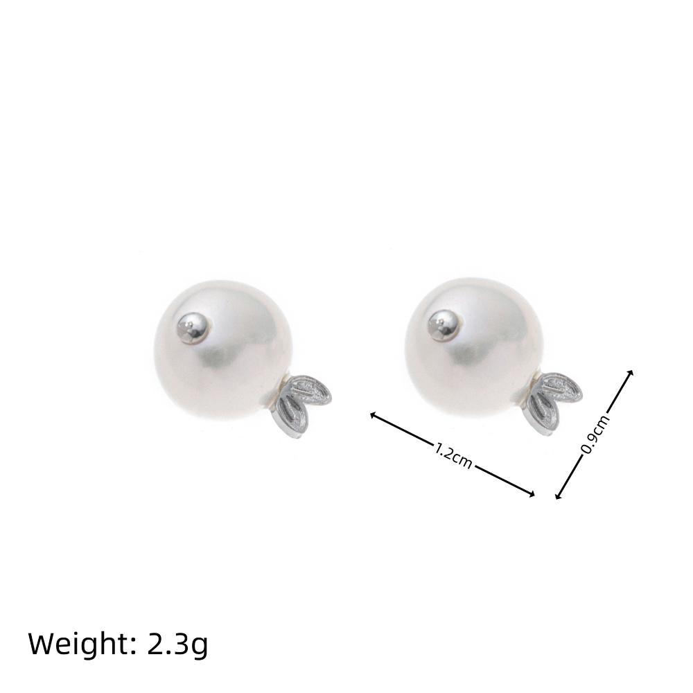 

Whale Necklace Alien Pearl Marine Life Pendant Clavicle Chain Small Fish Earnail Set Color Preserved