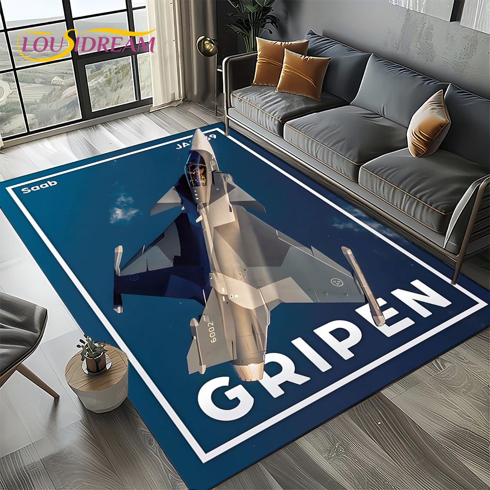 3D Vesmír Spitfire Letadlo Letectvo Jet Stíhačka Kreslený Koberec Kobereček pro Obývací Pokoj Ložnici Pohovku Dekorace, Protiskluzová Podložka na Podlahu