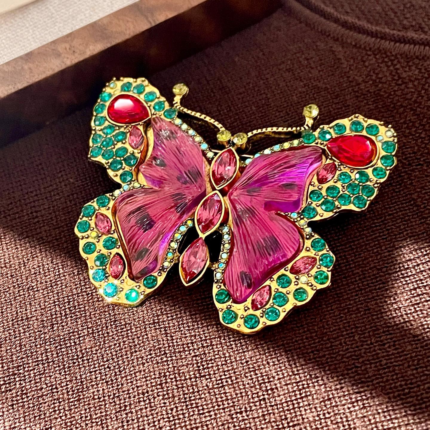Элегантная винтажная брошь-стрекоза и бабочка из хрусталя со стразами - Женский роскошный корсаж