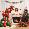 Kit arco ghirlanda di palloncini rosso verde e bianco, 129 archi di palloncini rosso verde per decorazione festa di Natale