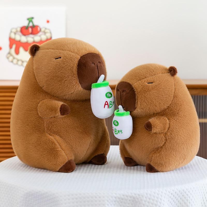 Ad Milk Calcium Capybara Plush Toy Pillow With Two In One Design For Office Use