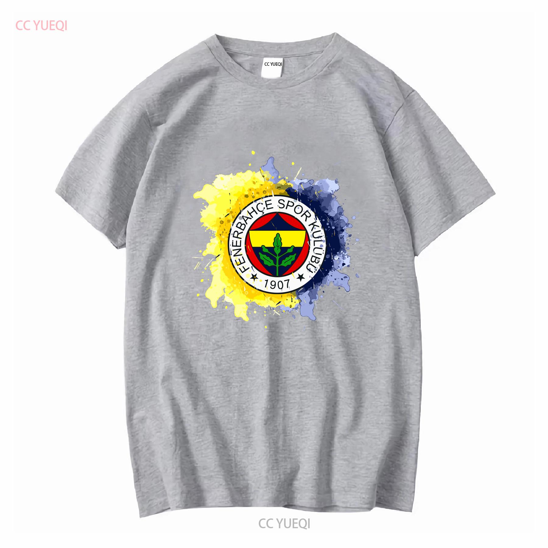 

New Limited Dark Fenerbahce Istanbul Watercolor Design Classic T Shirt long or short sleeves vintage Washed fashion graphic M