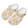 Women Men EVA Pool Clogs Allover Printed Lightweight Breathable Slip On Beach Shoes Pool Area Bathroom Home Walking Shoes Soft Fit