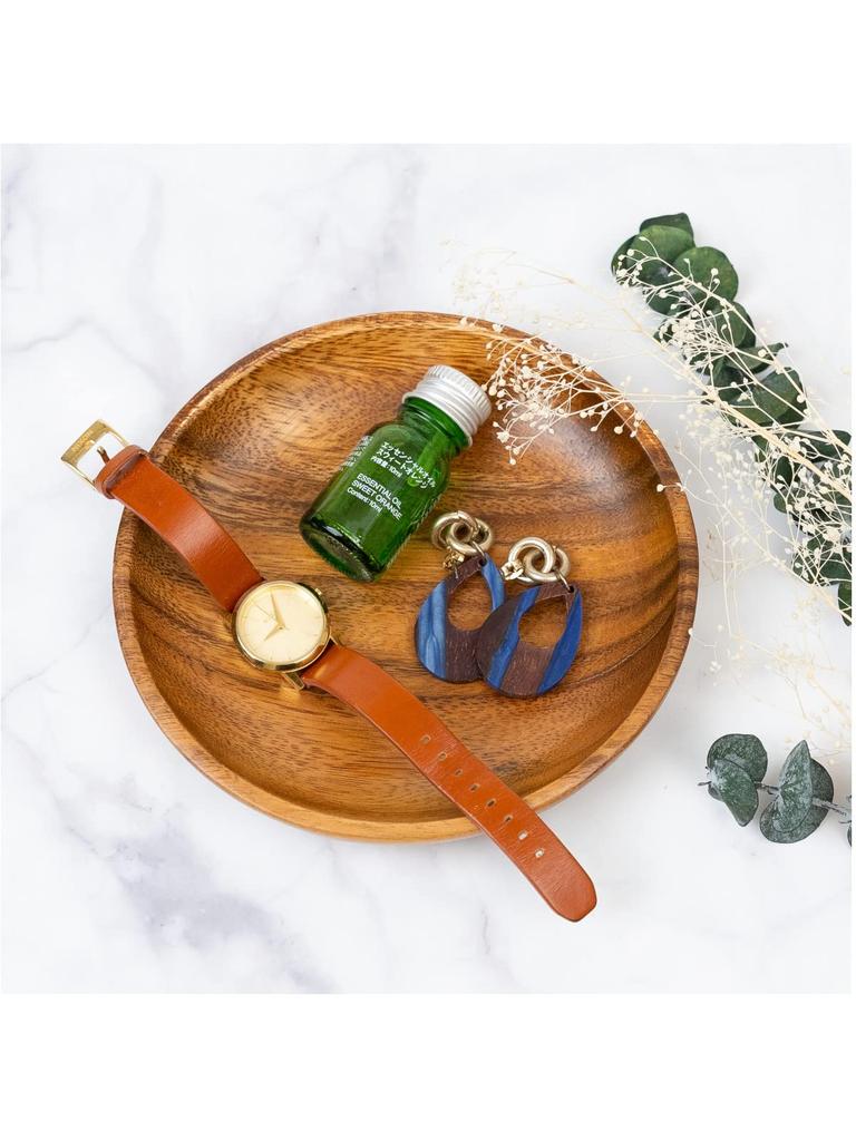 [Amazon.co.jp Exclusive] Emery Shokai Wooden Round Plates, Set of 10, Approx. 15cm L X 15cm W X 2cm H