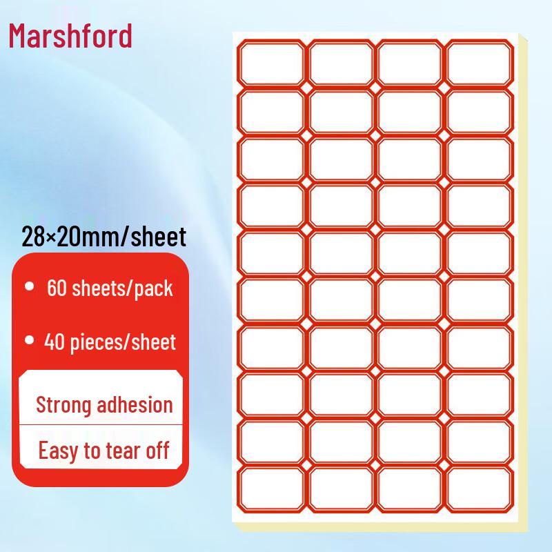 Masfu Self-Adhesive Handwritten Label Stickers