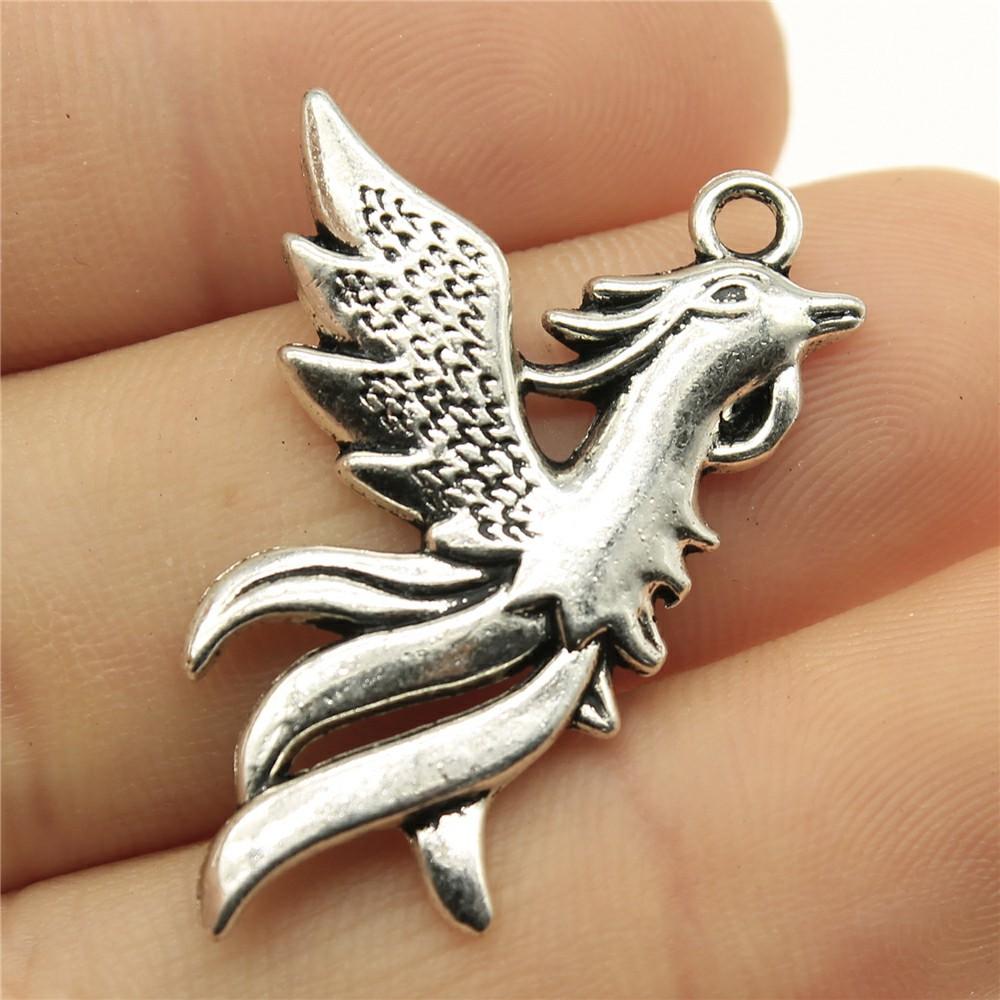 10pcs Bird Charms Antique Silver Color Bird Charms Pendants For Bracelets Flying Bird Charms Making Jewelry