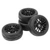 4 STÜCK Gummi RC Rennreifen Auto On Road Felge Passend Für HSP HPI 9068‑6081 1/10