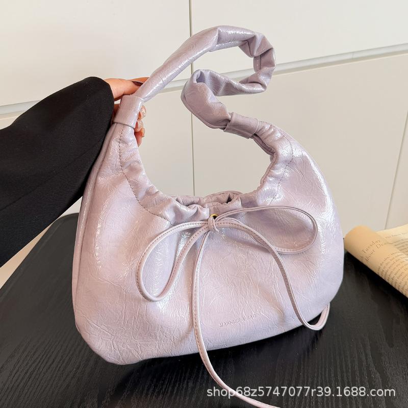 Bag women's large capacity 2025 new one-shoulder armpit bag pleated cloud lazy wind relaxation niche dumpling bag