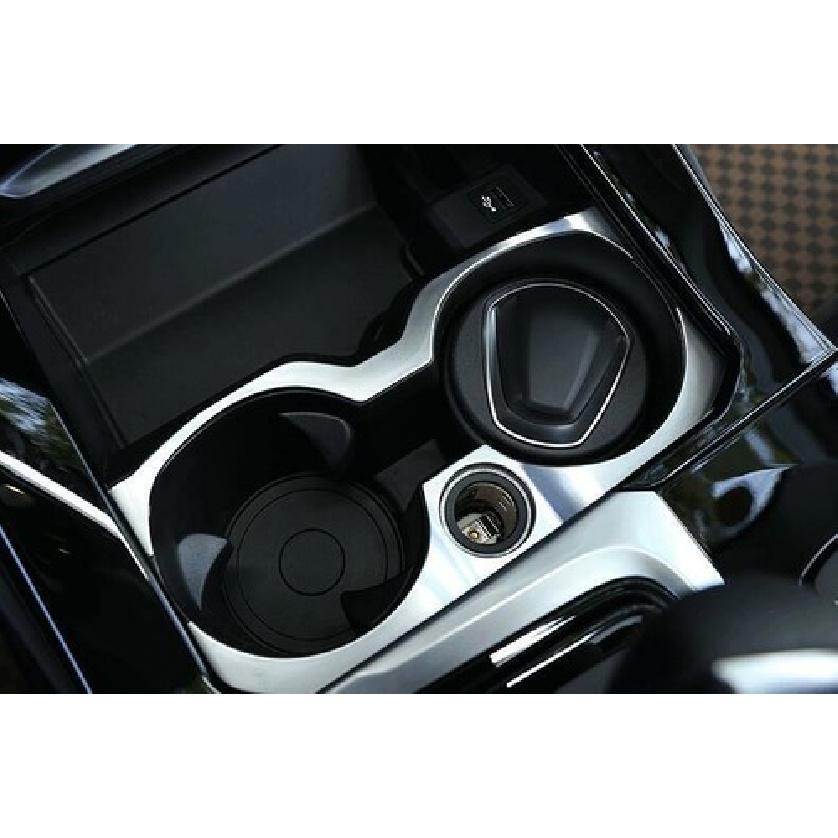 Fit For BMW X3 G01 2018-2021 ABS Silver Middle Console Water Cup Frame Trim 2PCS