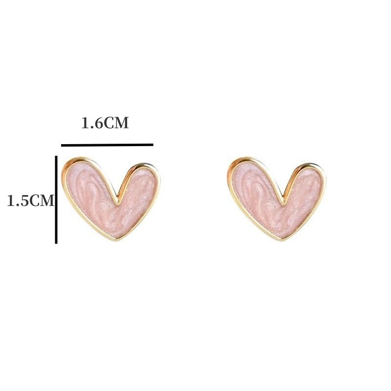 Dropping Oil Irregular Love Fashion Fresh Cream Light Luxury High Grade Design Sense Earstuds Fashion Women's Jewelry Gifts