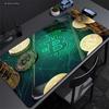 Large Gaming HD Mousepad Bitcoin Mouse Pad Anti-slip Rubber Mouse Mat Computer Gamer Desk Mat Stitched Edge Black Gamer Mousepad