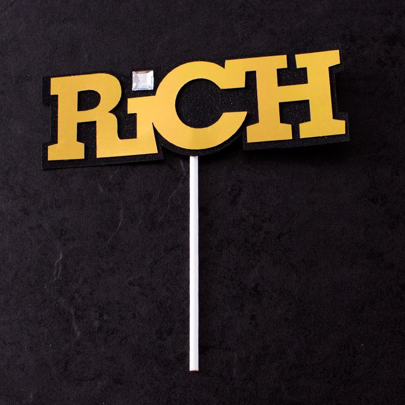 Golden and Silver Ball Cake Decorations with Colorful Birthday Insert Card