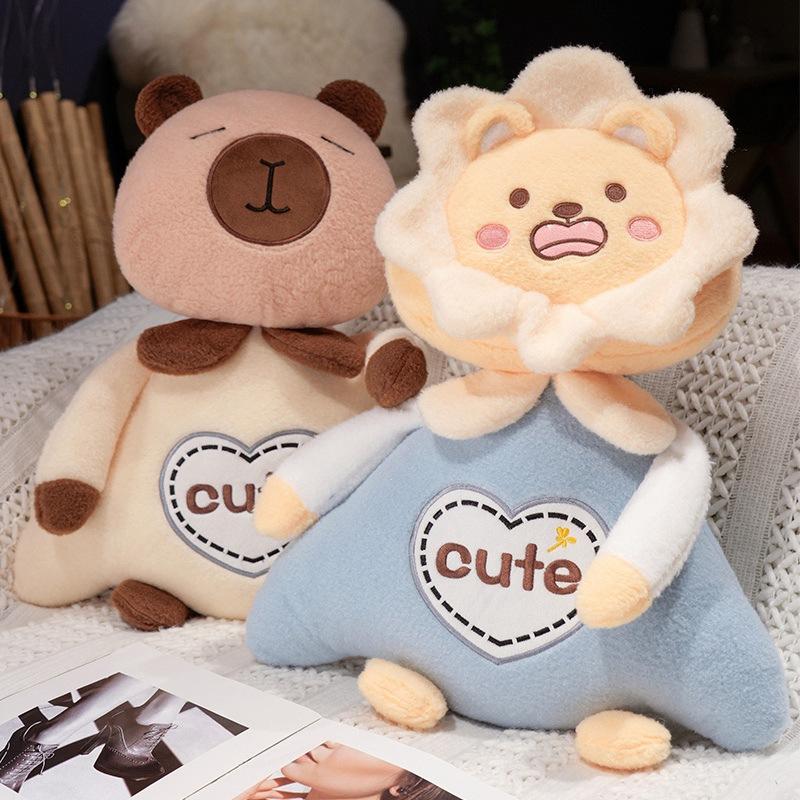 Cartoon Cute Rabbit Capybara Doll Plush Toy Panda Lion Doll Home Pillow Children'S Doll
