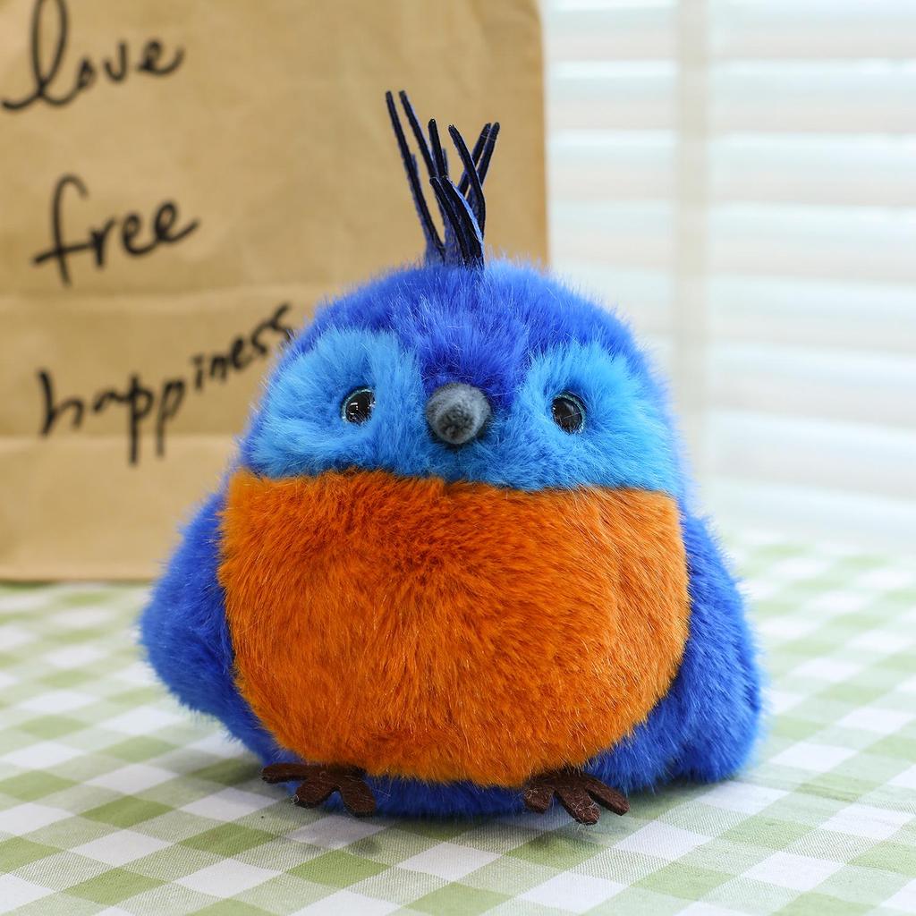 Cartoon Parrot and Owl Plush Toy - Cute Bird Doll Desk Ornament and Claw Machine Gift