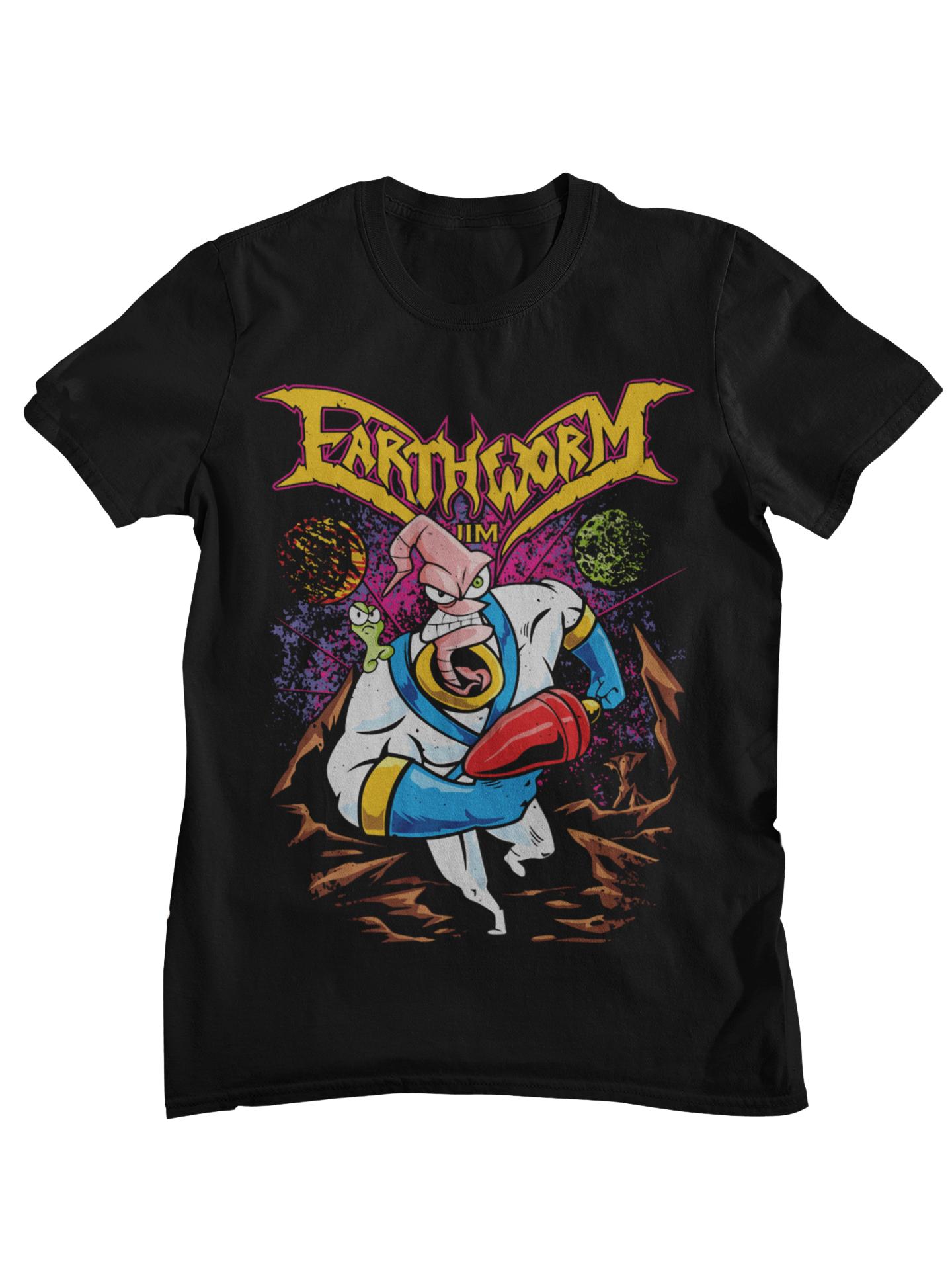 

Earthworm Jim Retro s Game Graphic T Shirt For Unisex Classic Character Cotton Short Sleeve Streetwear Tee 3XL