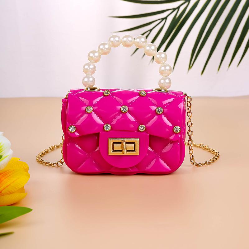 Summer Women's Argyle Pearl Handbag - Jelly Crossbody/Shoulder Bag