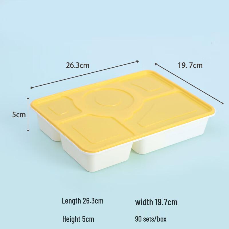 Five-Compartment Disposable PP Takeaway Meal Box