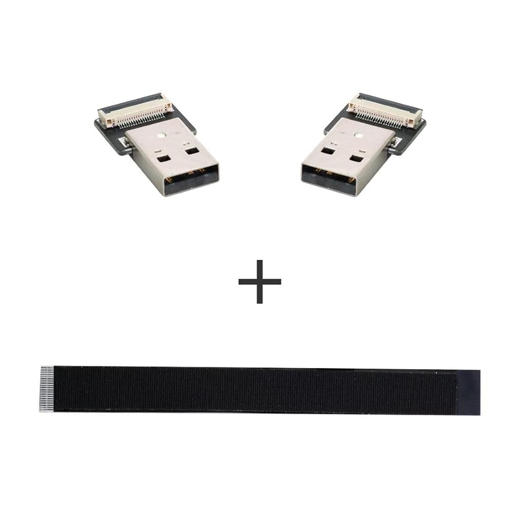 chenyang USB Flat USB Male to Male Data Transfer Charging Ribbon Flex Extension Cable 2.0 Cable, 2.0 Adapter, 1.0M