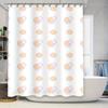 White Waterproof Shower Curtain with Sheep Pattern Decorative Bathroom Fabric Door Privacy for Bathtub Room Home Decor Soft Pink