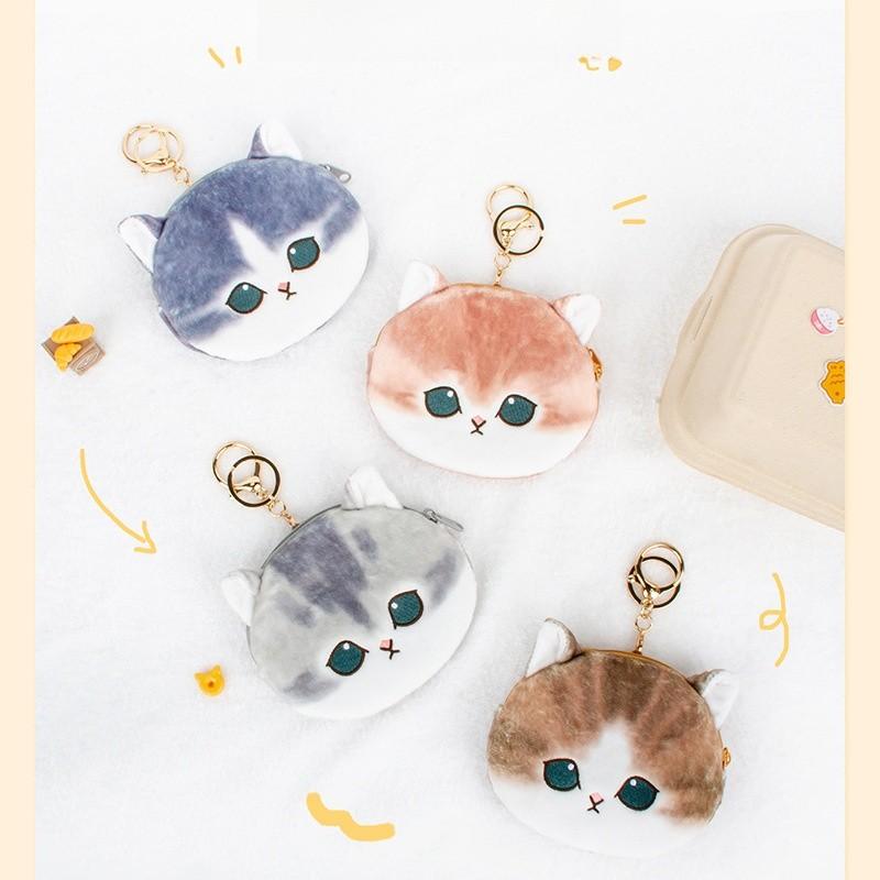 Cartoon Mofusand Shark Cat Headphone Bag Wallet Animal Pendantwith Pp Cotton