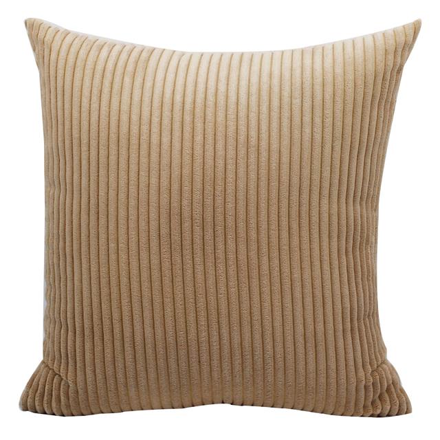 Supersoft Corduroy Cushion Cover Solid Striped Throw Pillow Covers Decorative Pillow Case for Sofa Bed Living Room Decoration