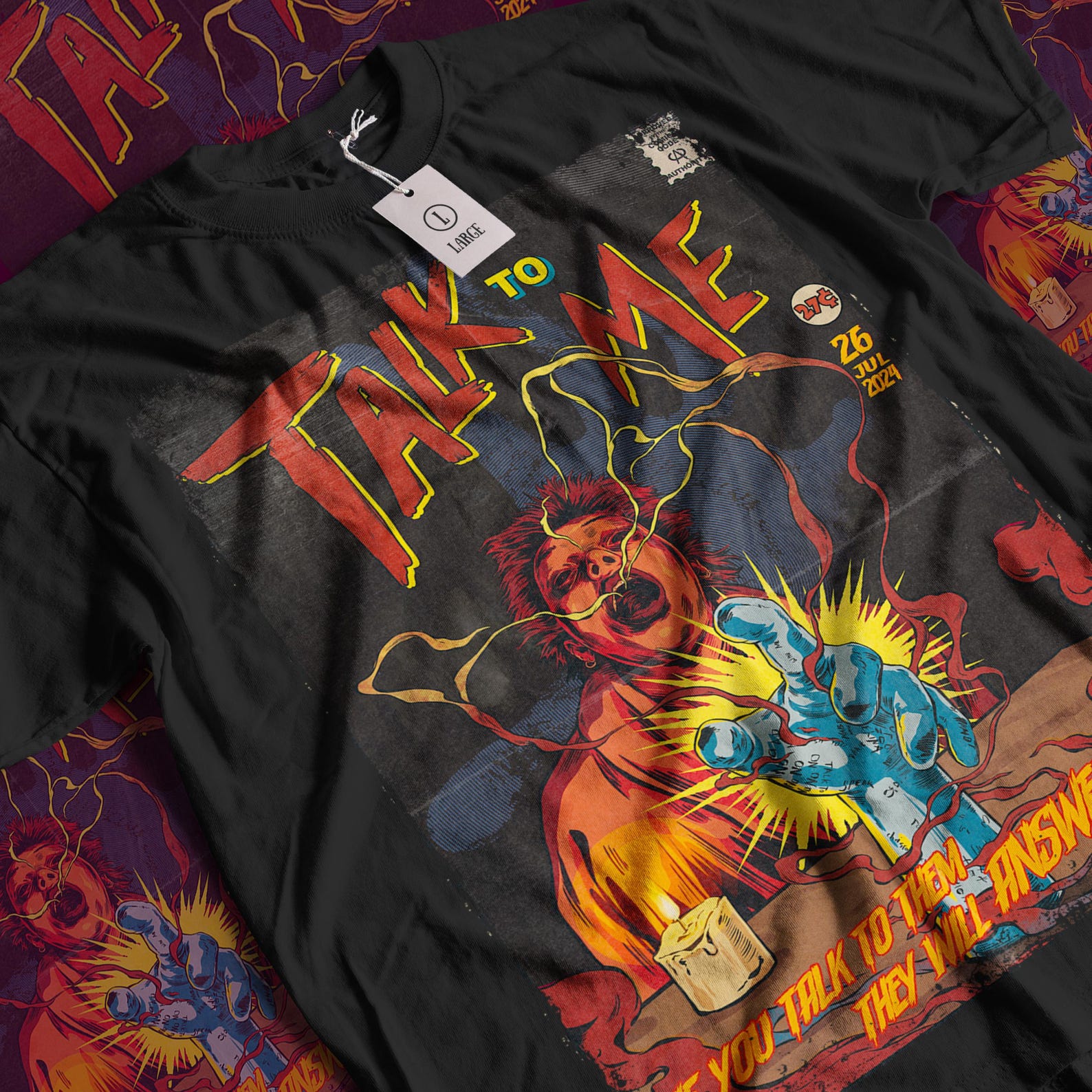 Talk to Me Movie T-Shirt: Vintage Horror Graphic Tee S