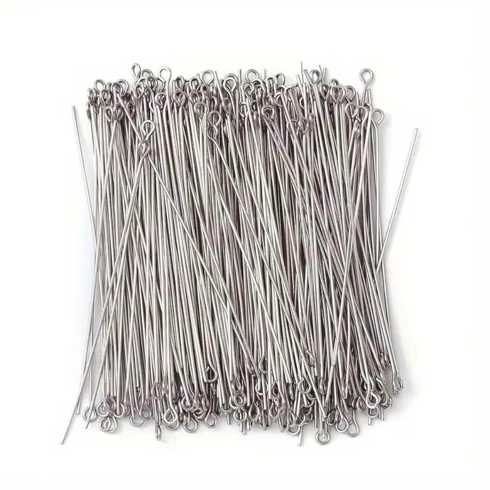 200Pcs/set Useful Metal Eye Pins Mini DIY Craft Beading Needles 35-70mm Head Pins Handmade Supplies