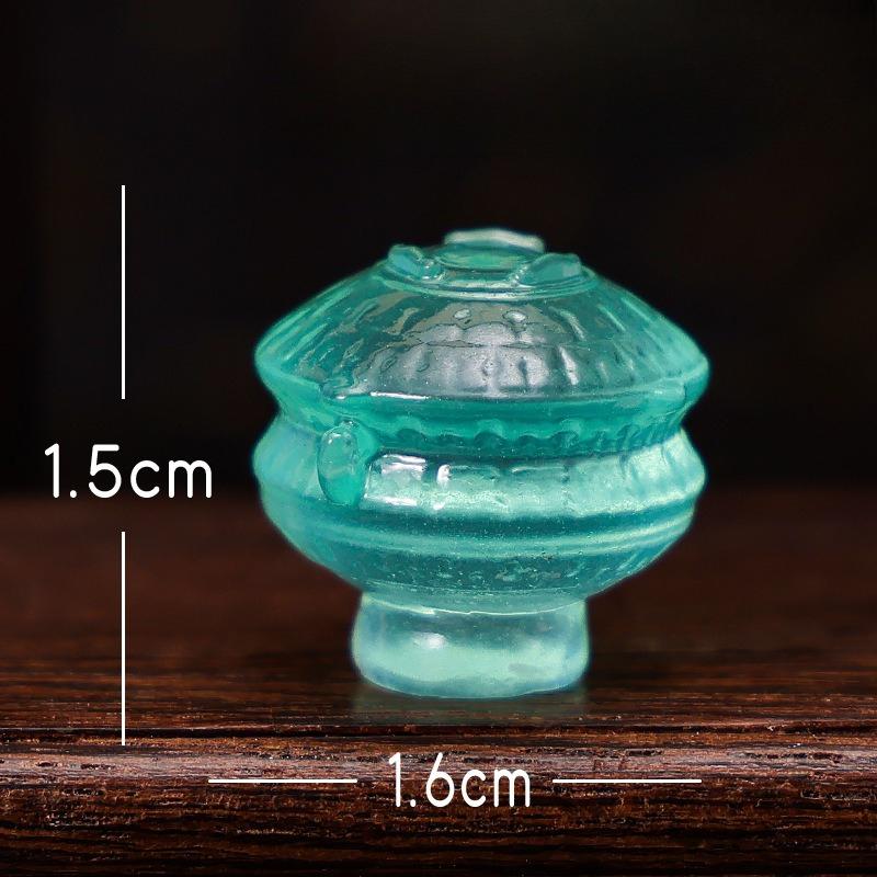 Micro-landscape Ornaments, Luminous Simulation Bronze Wares, Car Garden Landscaping Resin Craft Decorative Small Ornaments