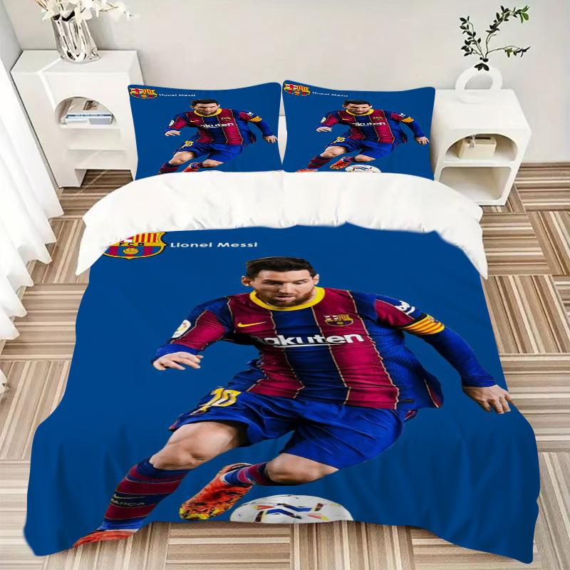 Messi Fc Barcelona Action Print 3Pcs Bedding Setduvet Cover With 2 Bedropillowcase Home Birthday Gift
