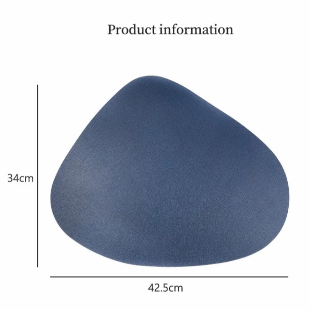 PU Leather Table Mat Imitation Cowhide Pattern Flatware Place Pad Modern Placemats  Home Decor
