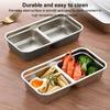 1-3PCS Portable 304 Stainless Steel Lunch Box Travel Picnic Sealed Leak Proof Fruit Salad Bento Box For Student Adult Snack Box