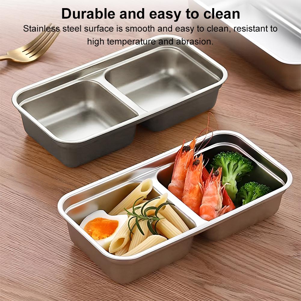 1-3PCS Portable 304 Stainless Steel Lunch Box Travel Picnic Sealed Leak Proof Fruit Salad Bento Box For Student Adult Snack Box