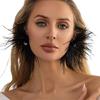Long Feather Drop Earrings Eye Catching Decoration Ear Jewelry Suitable For Parties Concerts And Festive Celebrations