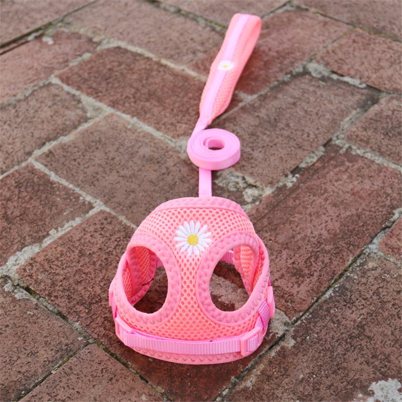 Mesh Small Dog Harness And Leash Set Puppy Cat Vest Harness For Pug Chihuahua Arnes Perro Cat Dog Harness Vest