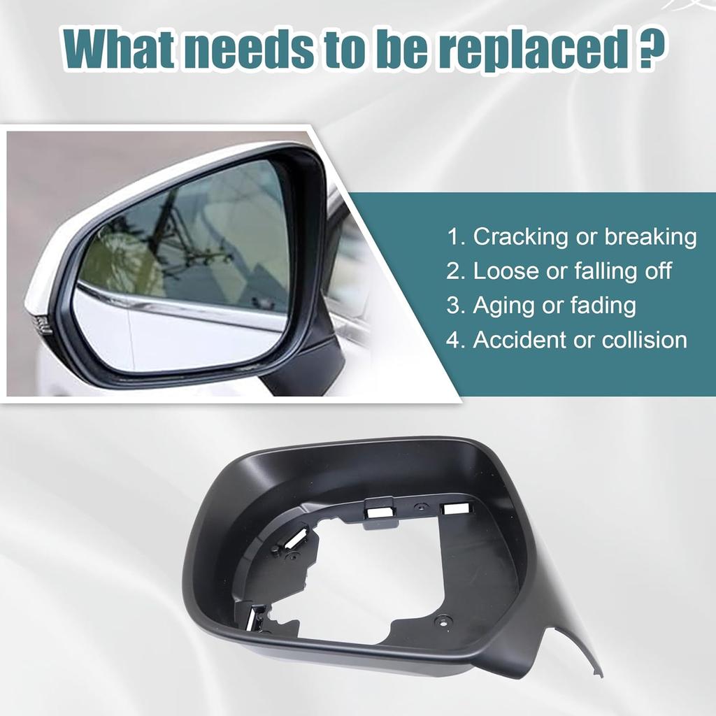 GXARTS Left Side Rearview Door Mirror Cover Housing Compatible with Lexus GX460 2010 2011 2012 2013 2014 2015 2016 2017 2018 2019 2020 2021 2022 2023