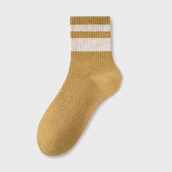 

Мужской весенне-летний тренд в движении полосатых хлопковых носков 1 pair имбирный