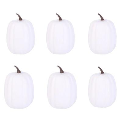 6pcs/set Artificial Pumpkin Ornaments Home Thanksgiving Party Decors Halloween Creative Artificial Pumpkin Decorations