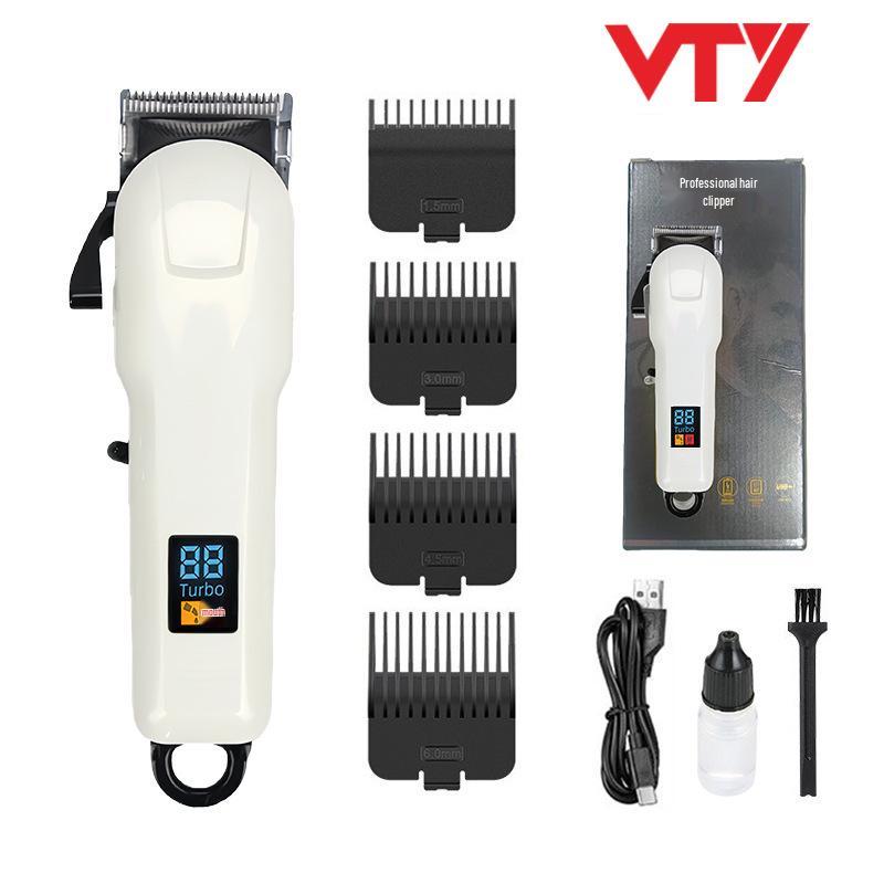 Electric Hair Clipper with Steel Blades & Digital Display – Rechargeable 808 Model for Cross-Border Salon & Home Use