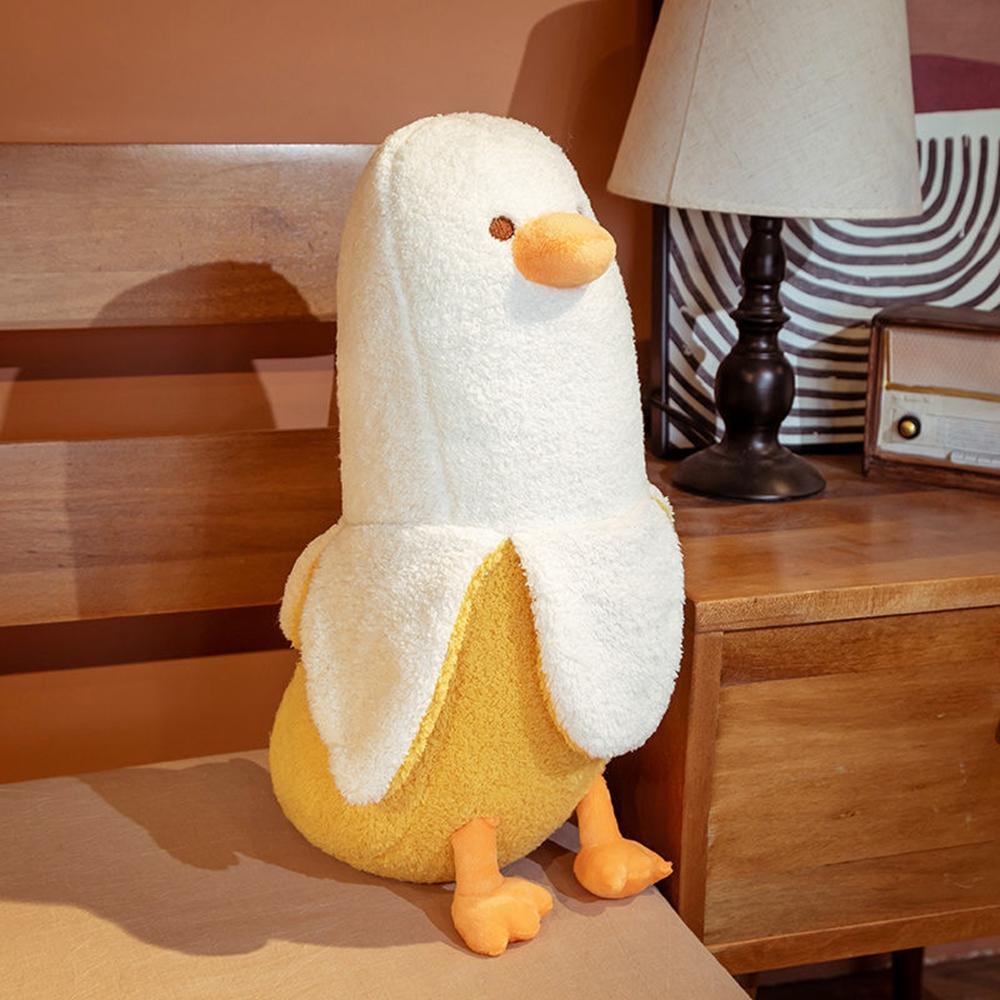 50cm Bananen-Stofftier Ente Kissen für das Bett von Frauen Mit Beinen eingeklemmt Seitenschläfer Niedliche Weiche Puppe Feiertagsgeschenk für Kinder 50cm