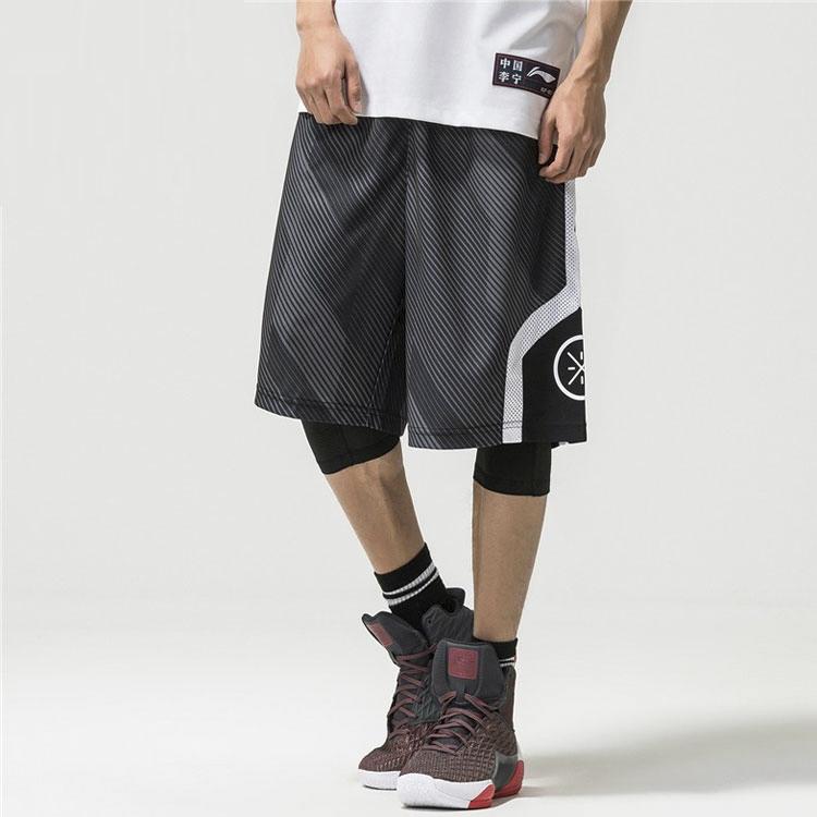 Li-Ning Way Of Wade Five-Inch Sports Casual Shorts Men Bottoms Black AAPP281-1