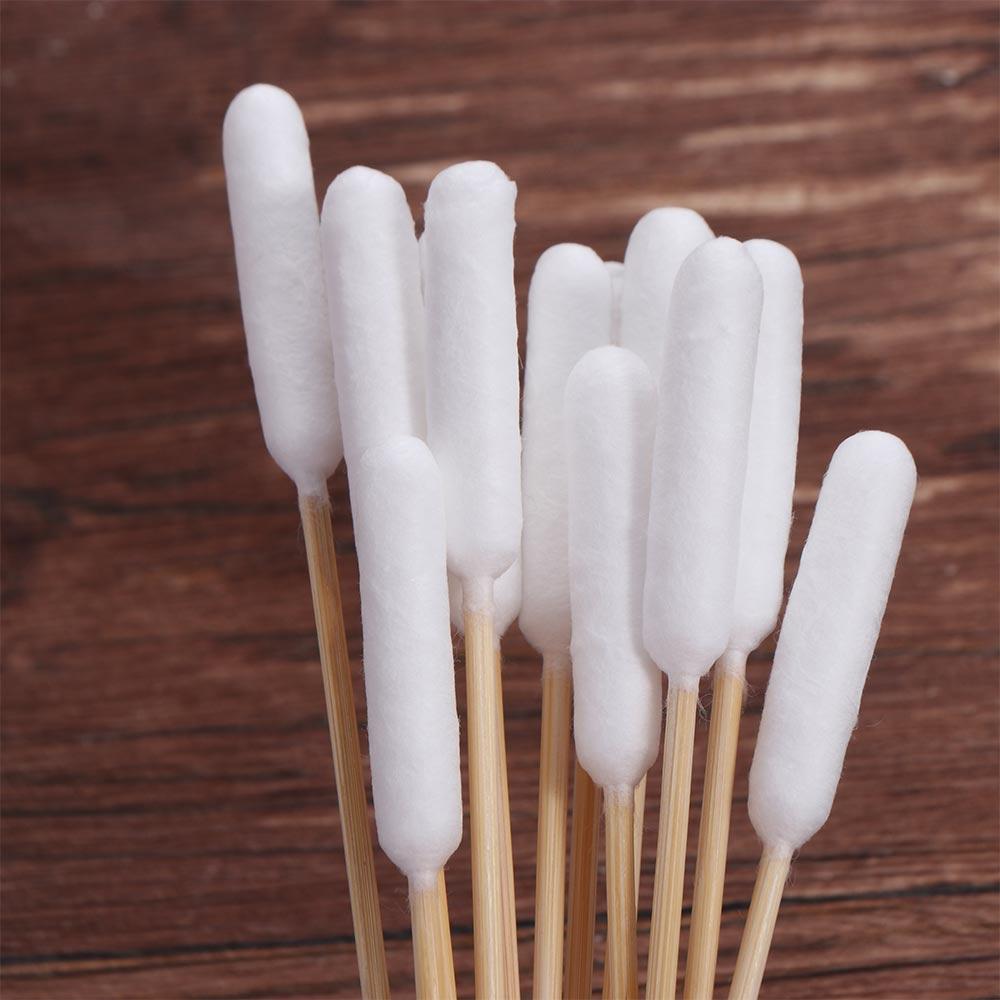 50pcs 15cm Pet Cotton Swabs Disposable Pet Ear Wash Cotton Ball Dog Cotton Buds  for Cats Puppy