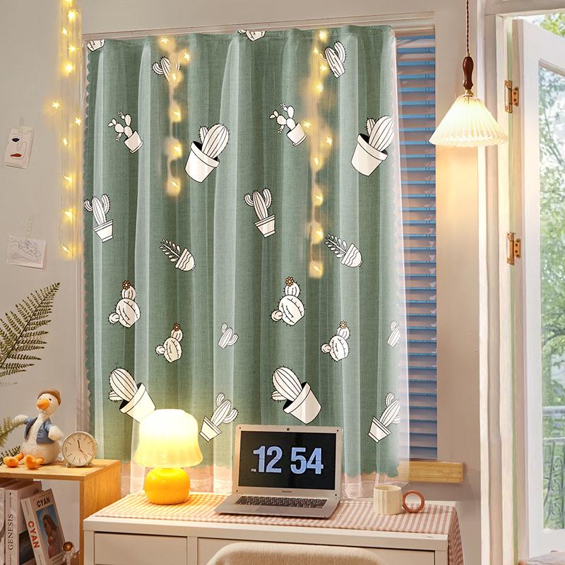 Velcro Blackout Curtains with Free Installation - Windproof & Punch-Free Door Voile