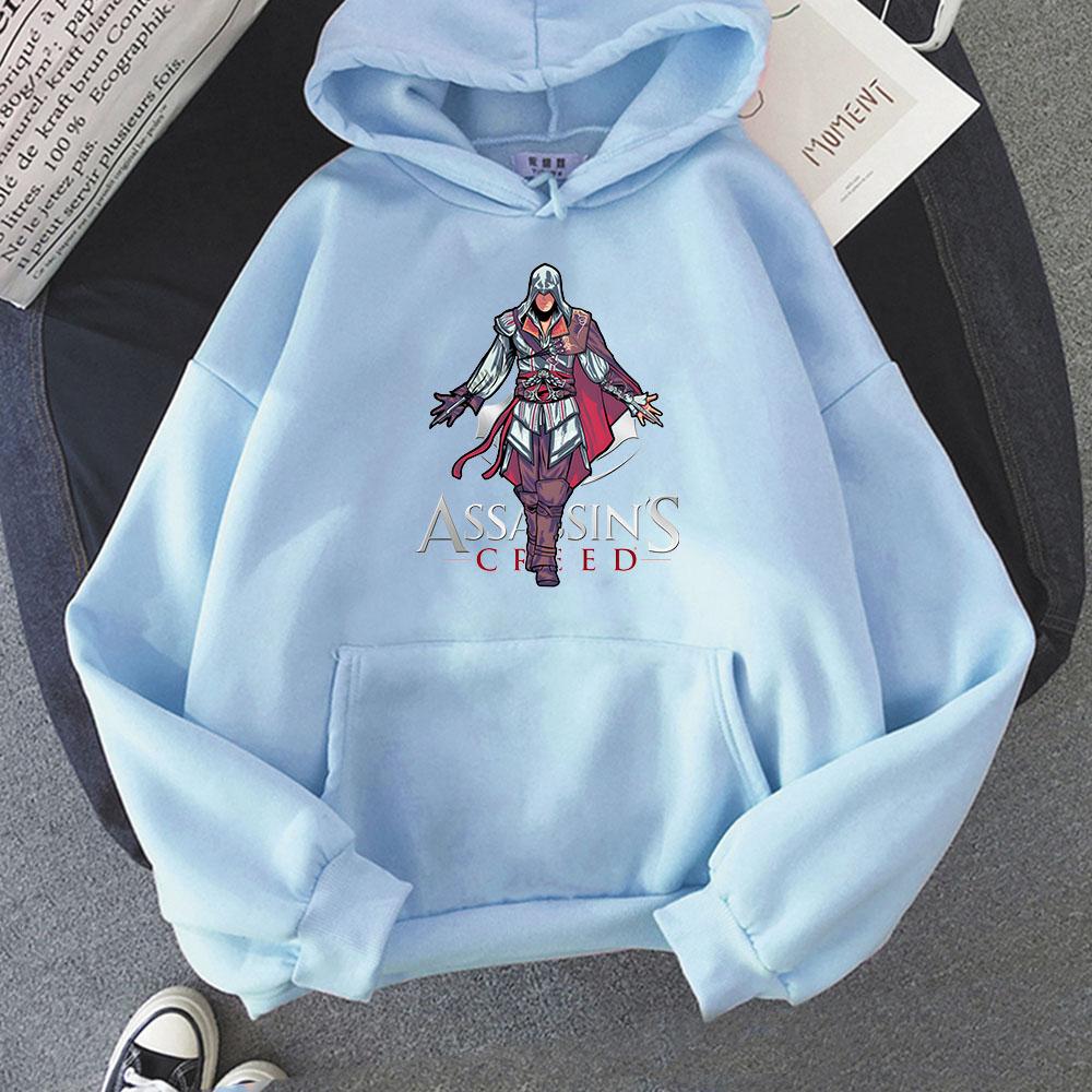 Assassin s Creed Ezio Cross Game Cartoon Hoodie Pop Retro Sweatshirt для повседневной одежды на осень/зиму Moletom Pullovers S