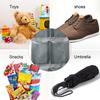 Wall-Mounted Storage Bag 6 Grids Clear Pockets Mesh Closet Shoe Holder Space Saving Non-woven Fabric